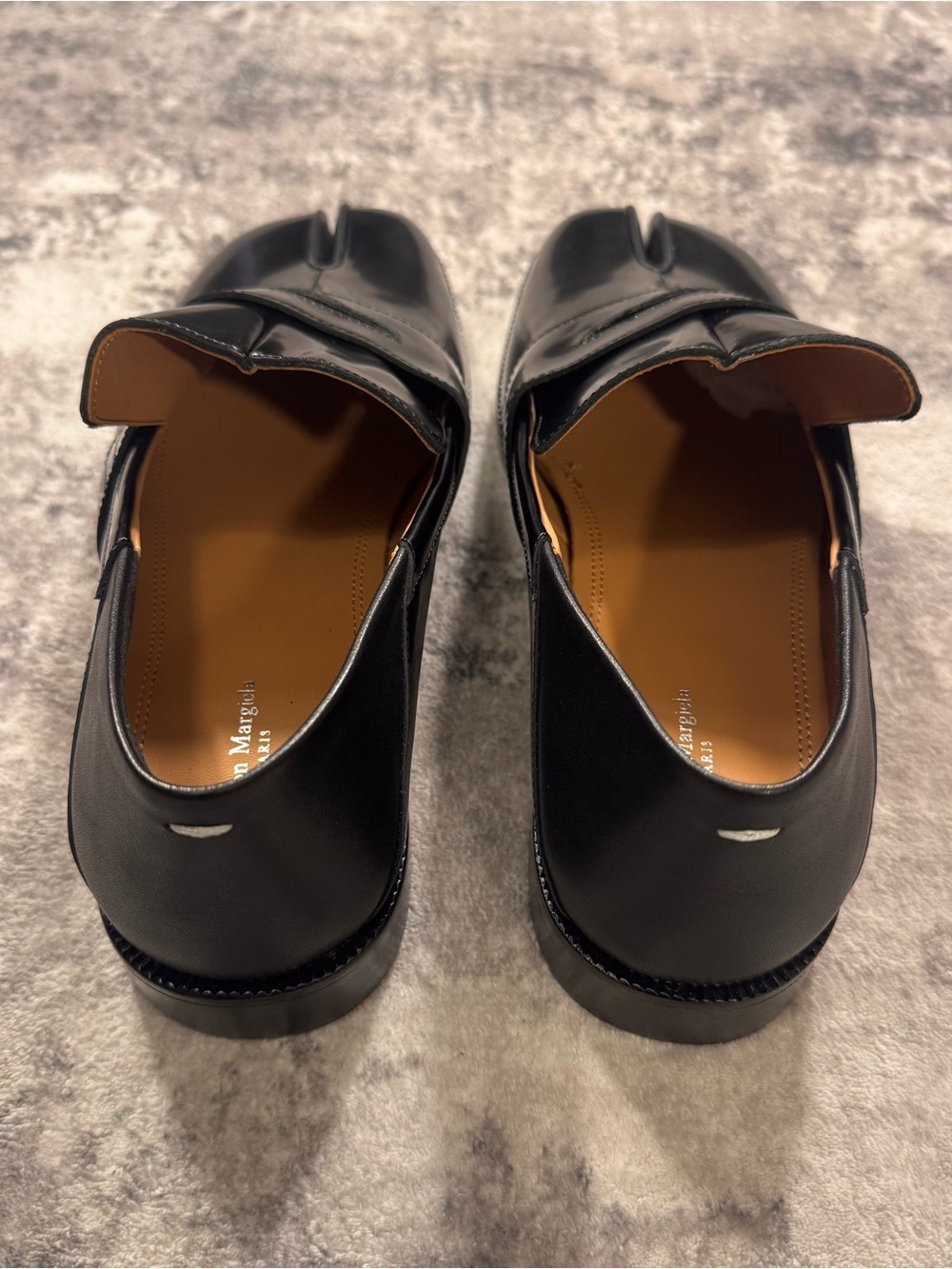 Maison Margiela Black Tabi Leather Loafers Women’s Size EU 38 US 8 - Picture 4 of 8